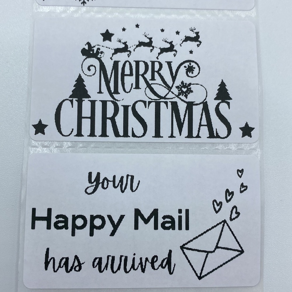 Personalized Custom Thermal Thank You & Christmas Package Stickers Labels - Picture 3 of 4